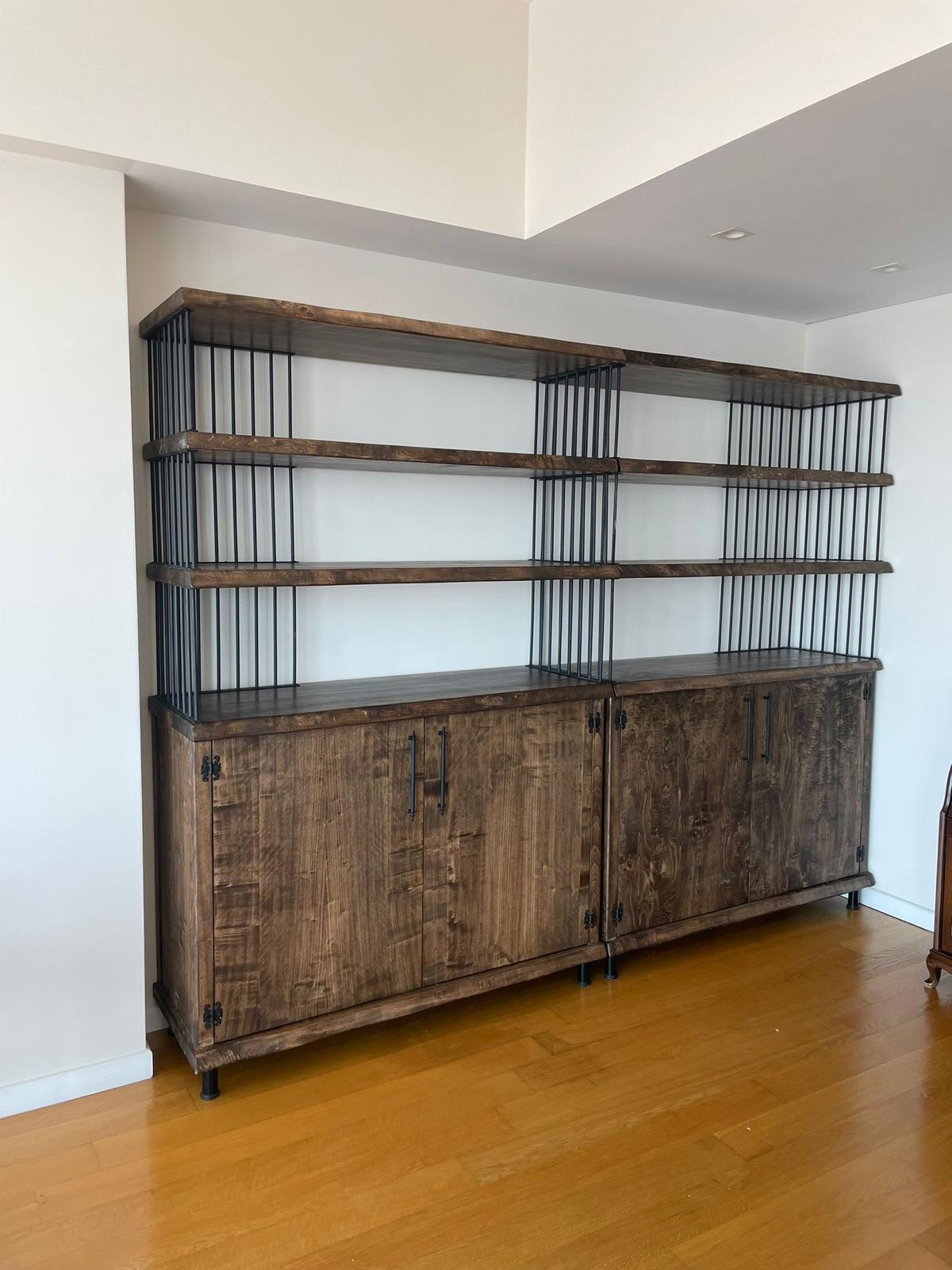 Masif Ahşap Premium Kitaplık