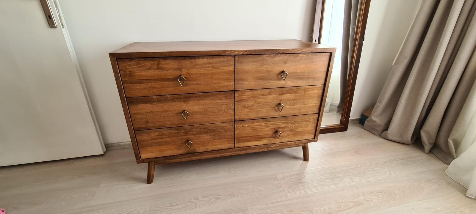 Koyu Masif Ahşap Premium Tasarım Dresuar