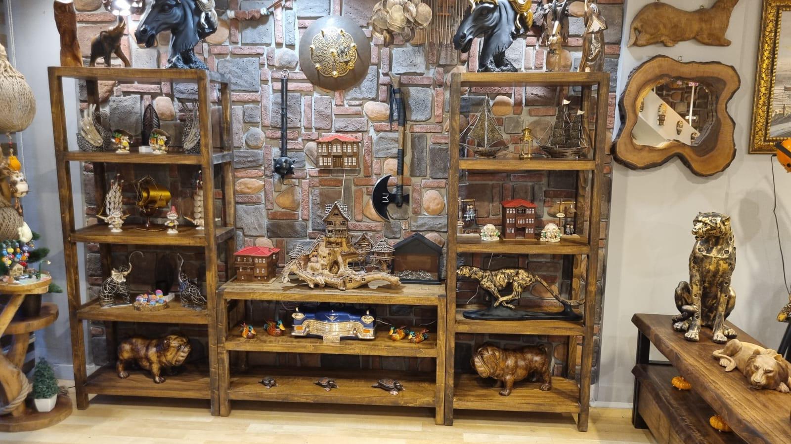 Masif Ahşap Premium Kitaplık